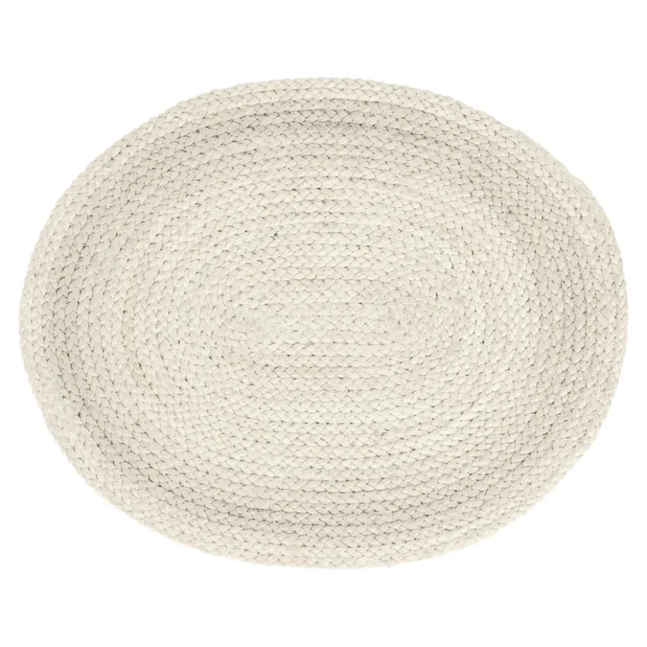 Braided pöytätabletti ovaali, Ivory