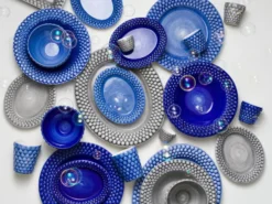 Bubbles-keittolautanen 25 cm, Sininen