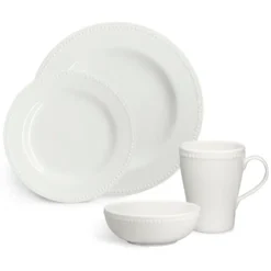 Dots aamiaiskulho 60 cl 4-pakkaus, Kermanvalkoinen