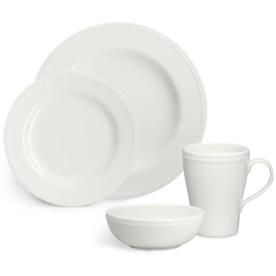 Dots asetti 22 cm 4-pakkaus, Kermanvalkoinen