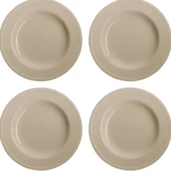 Dots lautanen 28 cm 4-pakkaus, Beige