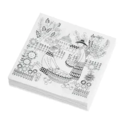 Emilia paperinen lautasliina 33x33 cm 20-pack, Musta-valkoinen
