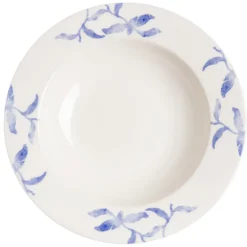 Havspil-lautanen, syvä, 23 cm 4-pack, sininen-valkoinen