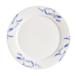 Havspil-leipälautanen 21 cm 4-pack, sininen-valkoinen