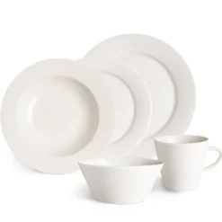 Kalk-lautanen 28 cm 4-pack, valkoinen
