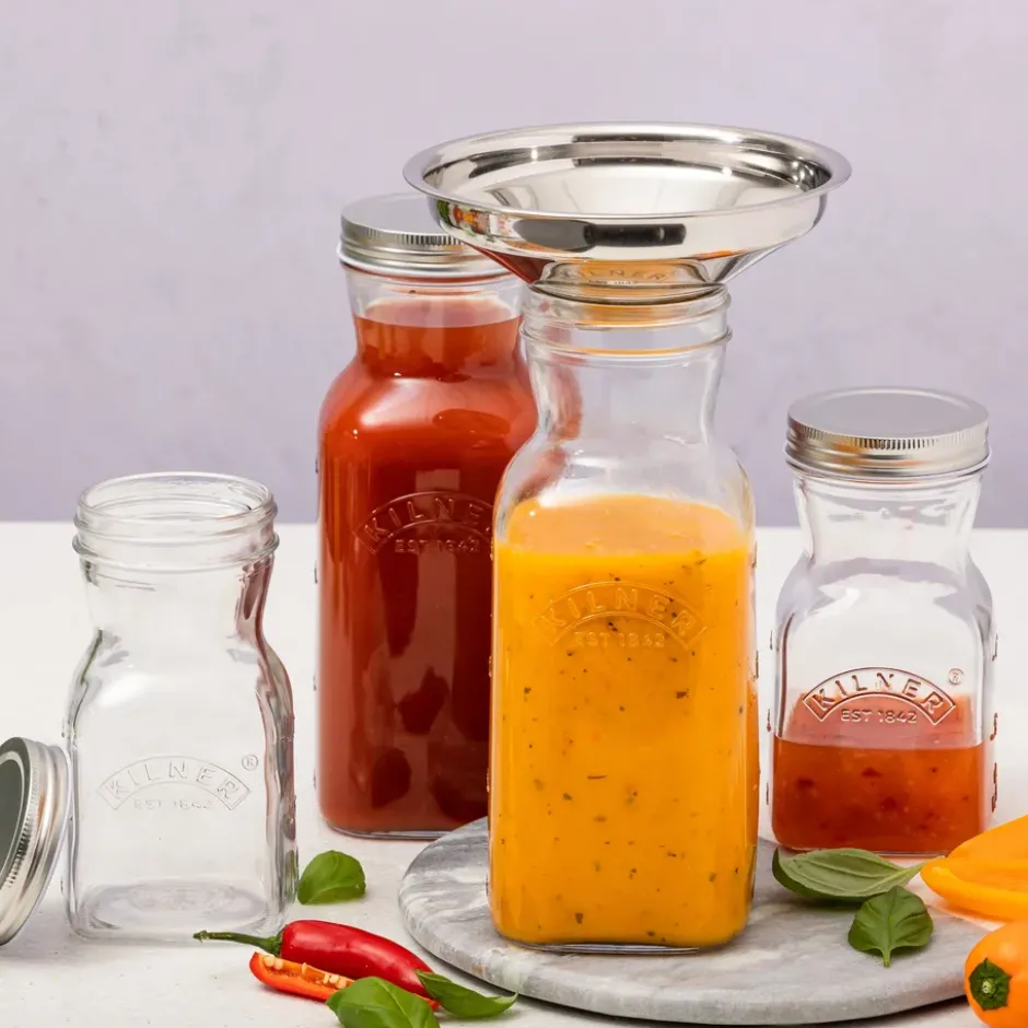 Kilner mehu- ja kastikepullo, Kirkas ruostumaton teräs, 0,5 l