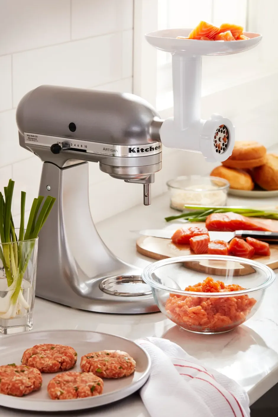 KitchenAid lihamylly yleiskoneeseen, Stainless steel
