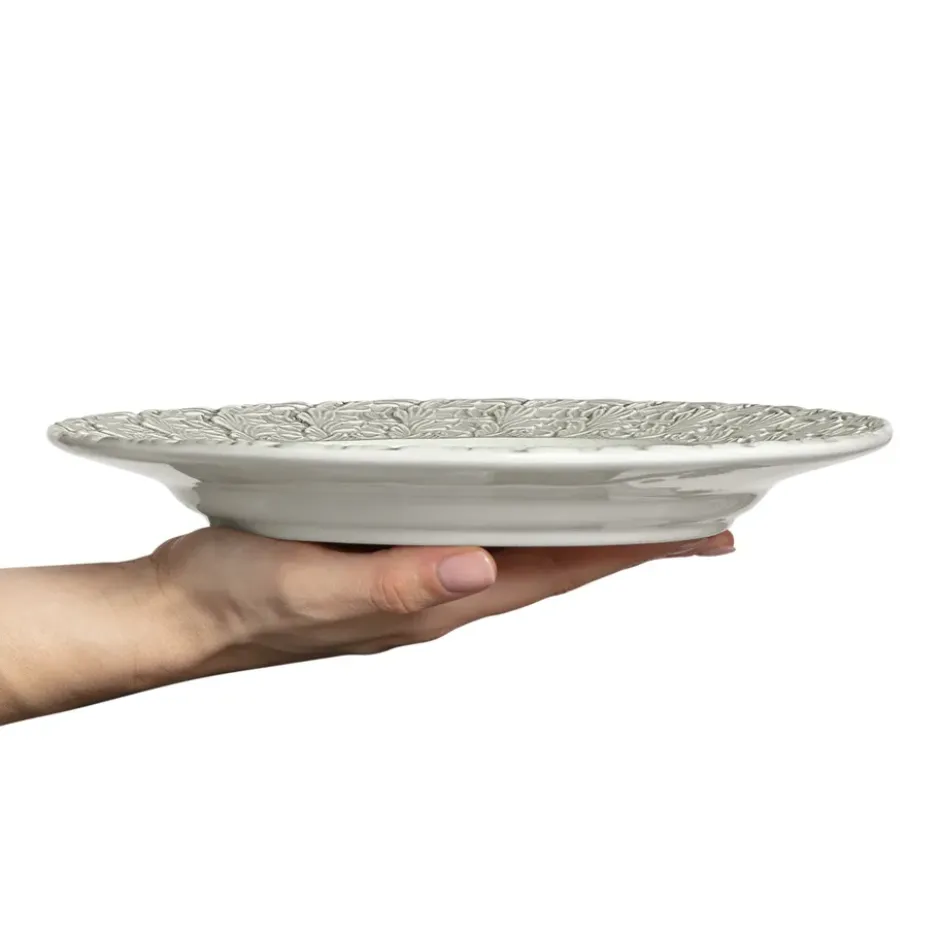 Lace-lautanen 25 cm, Harmaa