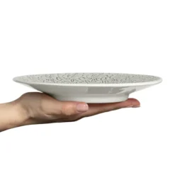 Lace-lautanen 20 cm, Harmaa
