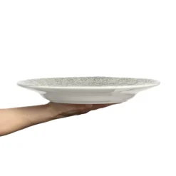 Lace-lautanen 32 cm, Harmaa