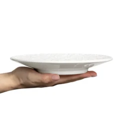 Lace-lautanen 20 cm, Valkoinen