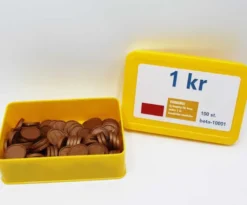 Leksakspengar 1 kr mynt 100 st