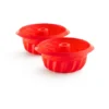 Lékué silikonimuotit mini savarin 2-pack, Punainen