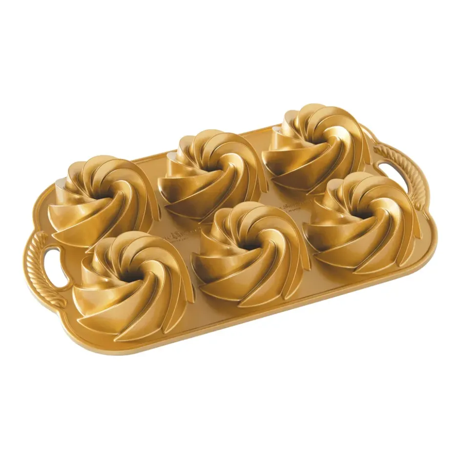 Nordic Ware Heritage bundtlette -leivontavuoka kulta, 0,9 l