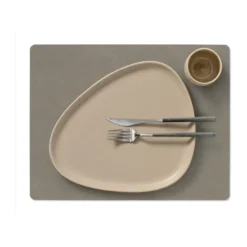 Nupo pöytätabletti kaksipuolinen square L 1 kpl, Linen-Flint grey