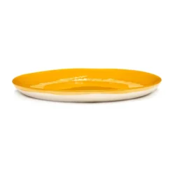 Ottolenghi Feast lautanen M Ø22,5 cm 2-pakkaus, Yellow stripes-white