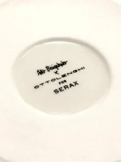 Ottolenghi Feast lautanen M Ø22,5 cm 2-pakkaus, White stripes-red