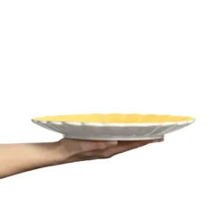 Oyster lautanen 28 cm, Keltainen