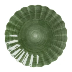 Oyster lautanen 28 cm, Metsänvihreä