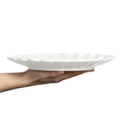Oyster lautanen 28 cm, Valkoinen