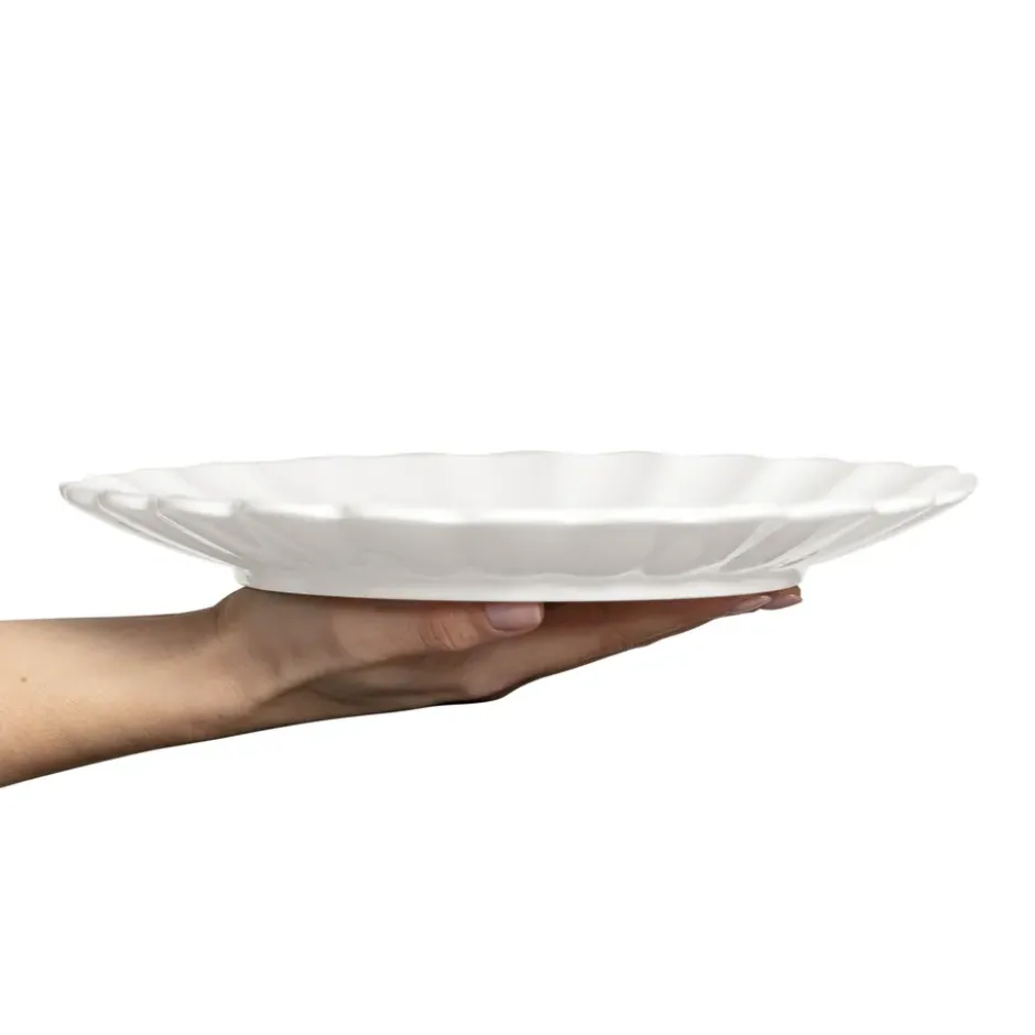 Oyster lautanen 28 cm, Valkoinen