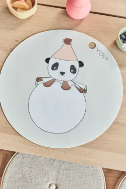 Panda Pompom pöytätabletti Ø39 cm, Offwhite