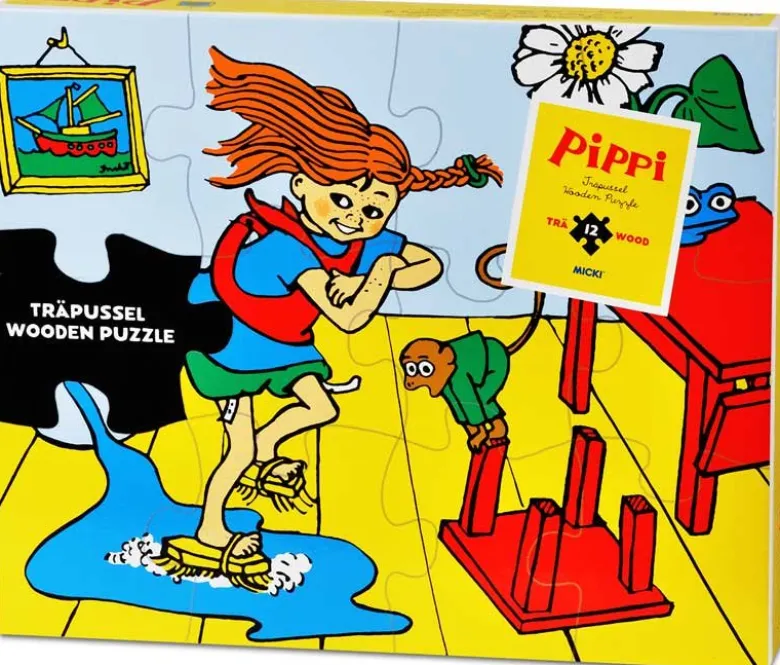 Pippi Träpussel 12 bitar