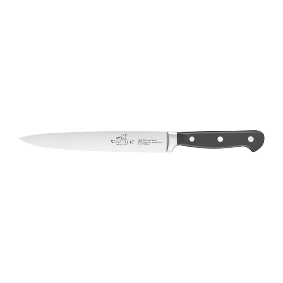 Pluton leikkuuveitsi 20 cm, Teräs-musta