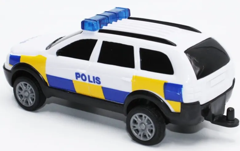 Polisbil Leksaksbil Pullback TEAMA - 1:32