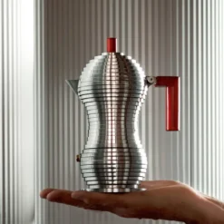 Pulcina espressokeitin 3 kupin, Punainen kahva