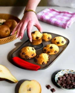 Pyrex Asimetria muffinsivuoka, Silikoni, suorakulmainen, 6 muffinsia