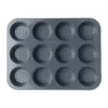 Quantanium Finish muffinsivuoka, Harmaa, 12 kpl