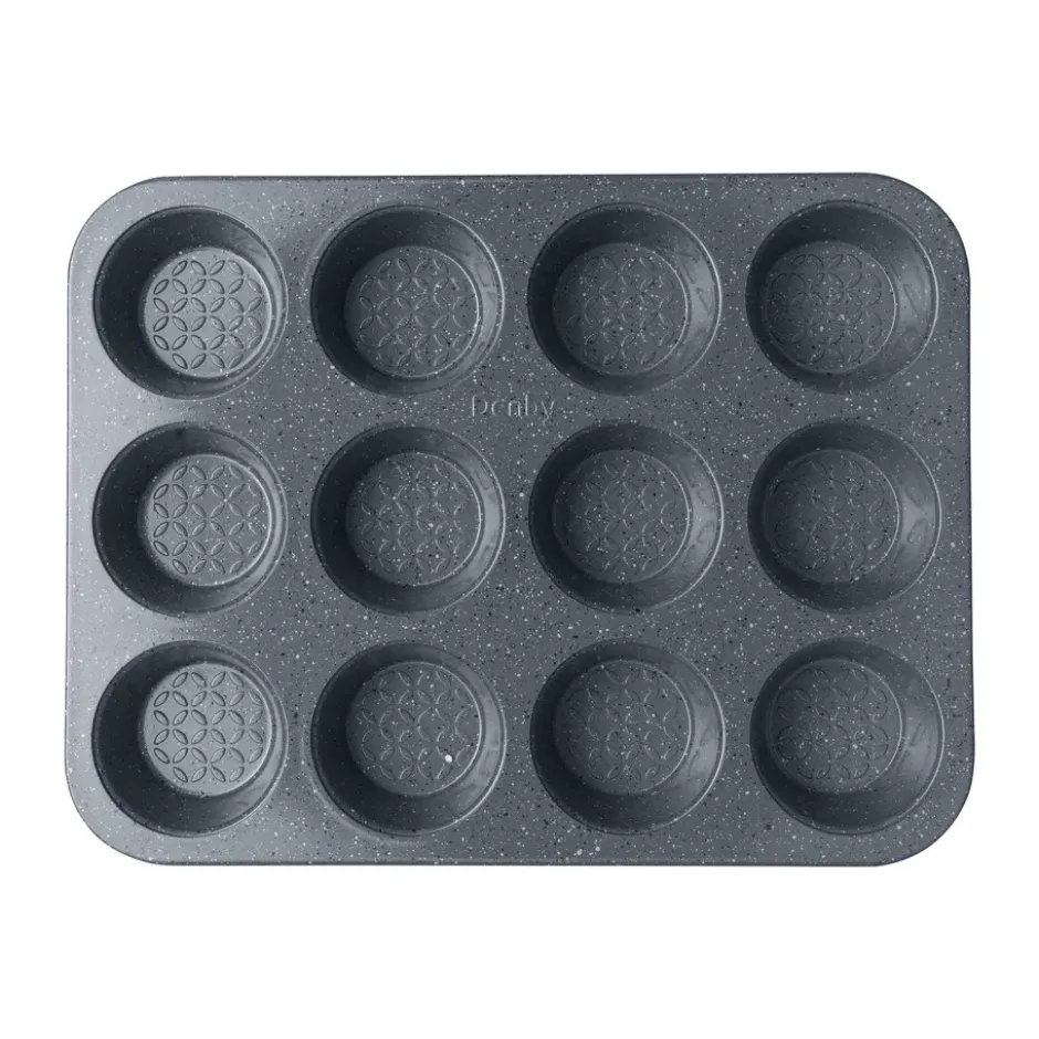 Quantanium Finish muffinsivuoka, Harmaa, 12 kpl