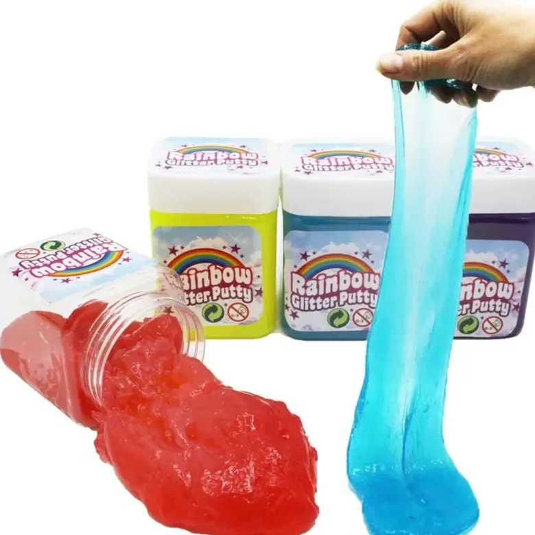 Rainbow Glitter Putty Slime