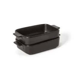 Satake uunivuoka posliini musta 2 kpl, 19 cm