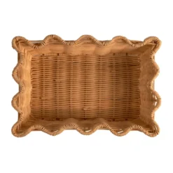 Scallop Rattan kori, Natural, 20x30 cm