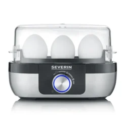 Severin EK 3163 Premium munankeitin 1-3 munaa, Musta-hopea