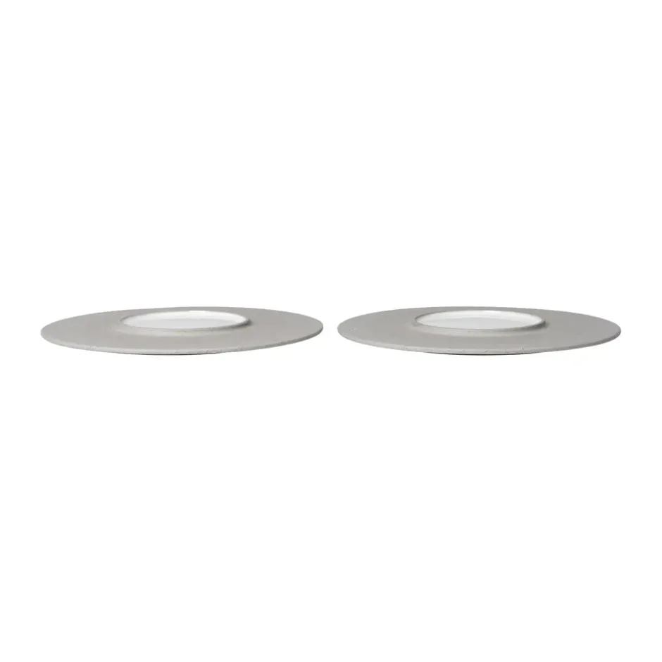 Sonae lautanen 2-pack, Harmaa-valkoinen, Ø25 cm