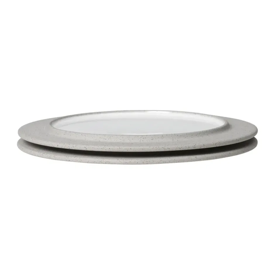 Sonae lautanen 2-pack, Harmaa-valkoinen, Ø22 cm