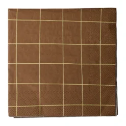 Square paperiservietti 33x33 cm 20-pakkaus, Ruskea