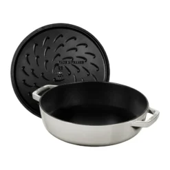 Staub Chistera paistinpannu valurauta Ø28 cm, White truffle
