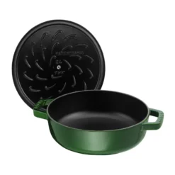 Staub Chistera paistinpannu valurauta Ø28 cm, Basilikavihreä