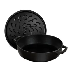 Staub Chistera traktoriastia valurauta Ø24 cm, Musta