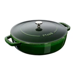 Staub Chistera traktoriastia valurauta Ø24 cm, Basilikavihreä