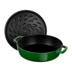 Staub Chistera traktoriastia valurauta Ø24 cm, Basilikavihreä
