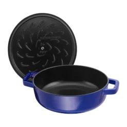 Staub Chistera traktoriastia valurauta Ø24 cm, Tummansininen