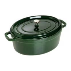 Staub La Cocotte ovaali pata valurauta 6,7 L, Basilikanvihreä