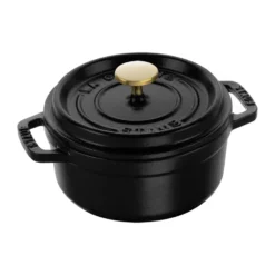 Staub La Cocotte pyöreä kasari valurauta 0,8 L, Musta