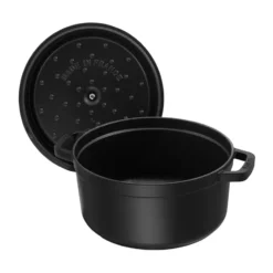 Staub La Cocotte pyöreä pata valurauta 12,6 L, Musta