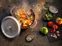 Staub La Cocotte pyöreä pata valurauta 12,6 L, Grafiitinharmaa